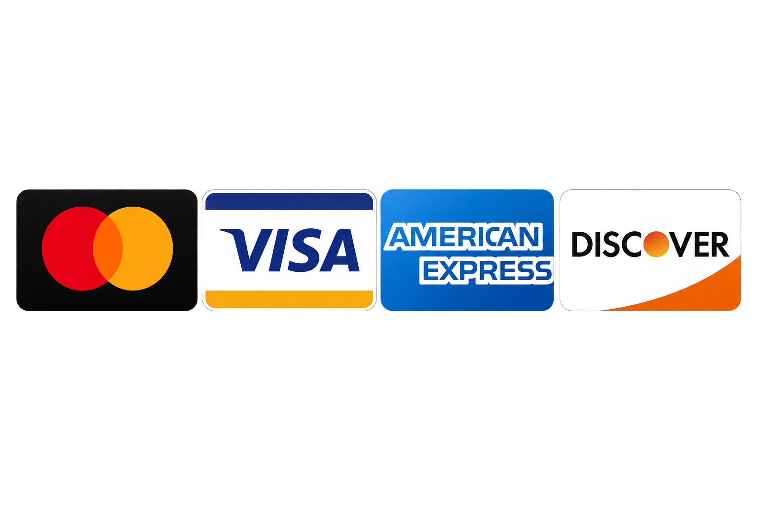 Accepted credit cards